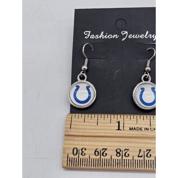 Indianapolis Colts NFL Football Piered Earrings New Small Dangling - Picture 3 of 4